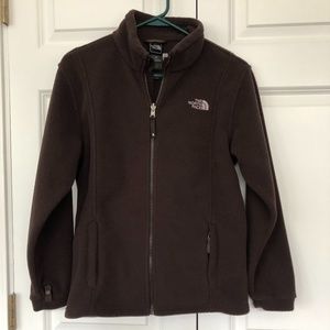 North Face Brown Denali Jacket - Girls Large